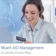 Woman, card, laptop