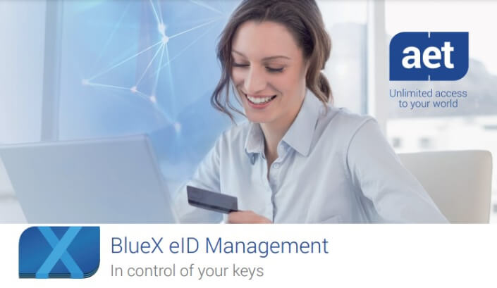 AET-BlueX-eID-Management–705×409 Woman, card, laptop